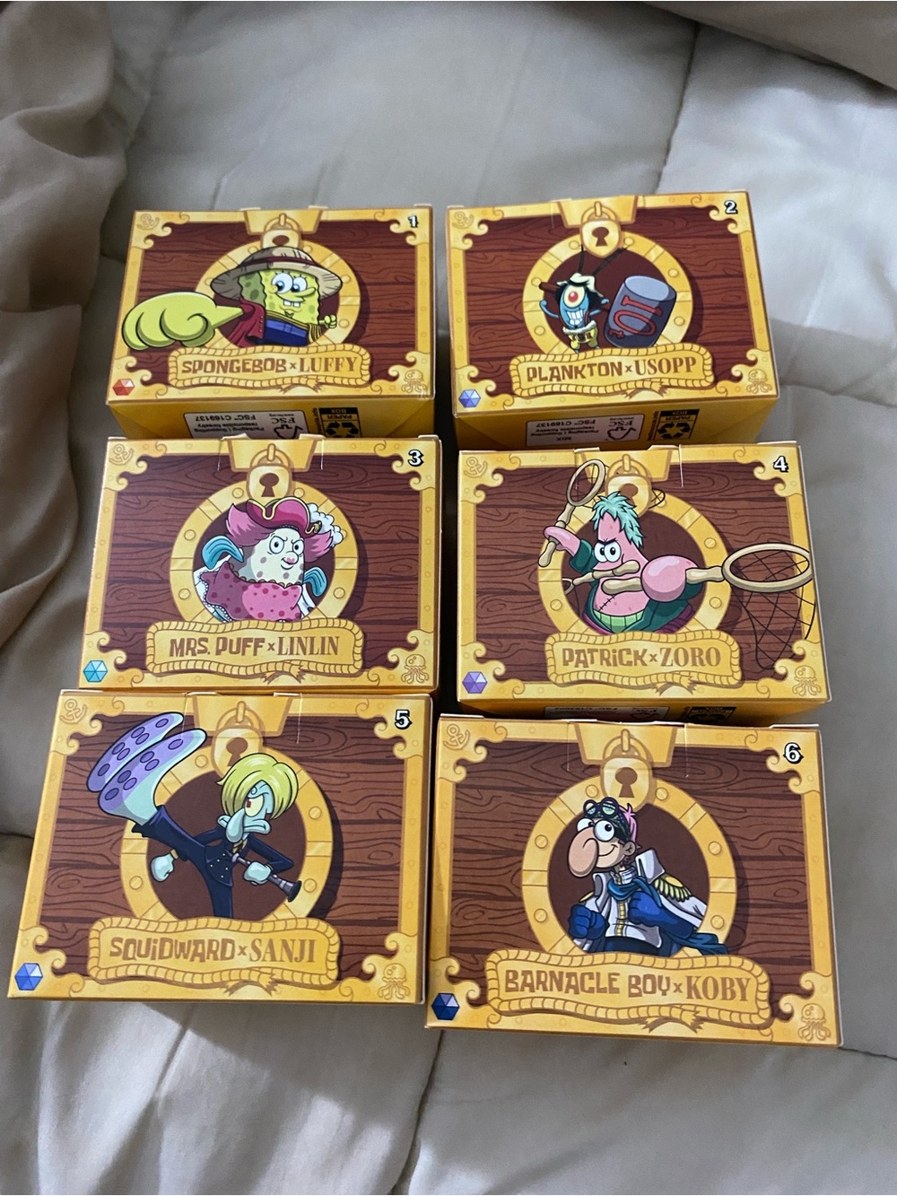 2026 McDonald's Happy Meal SpongeBob x One Piece Toys# 01-06